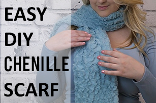 Easy DIY Chenille Scarf