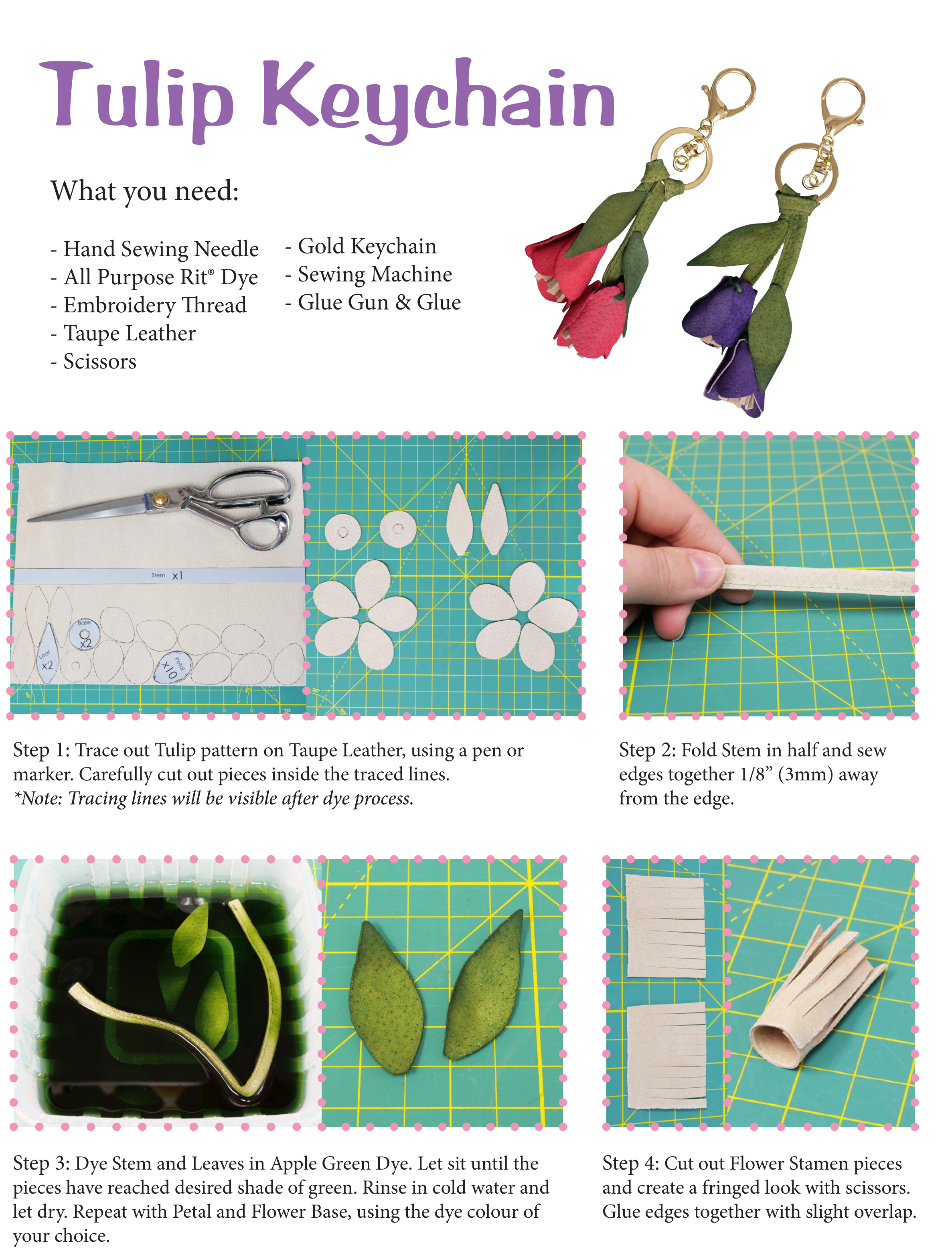 Steps to create your Tulip Keychain