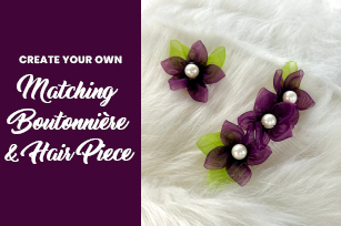 Matching Boutonnière & Hair Piece