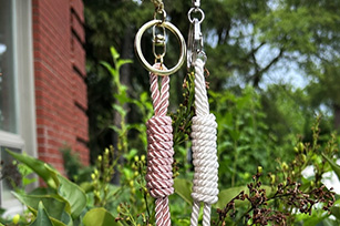 Corded Keychain with Metal Cord Ends
