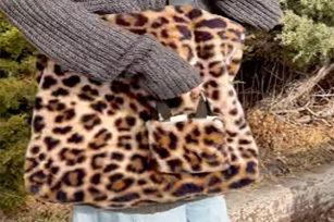 Oversized Faux Fur Tote Bag