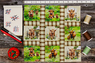 Tic-Tac-Cow Quilt Block