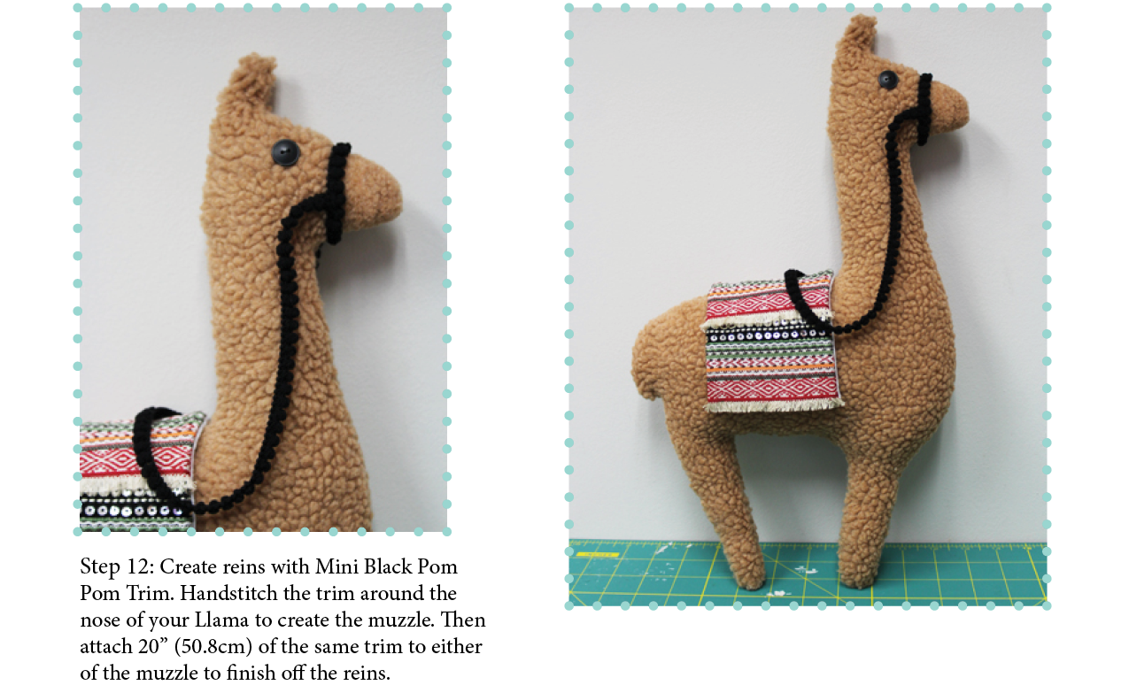 Second set of steps to creating your own Llama Pillow