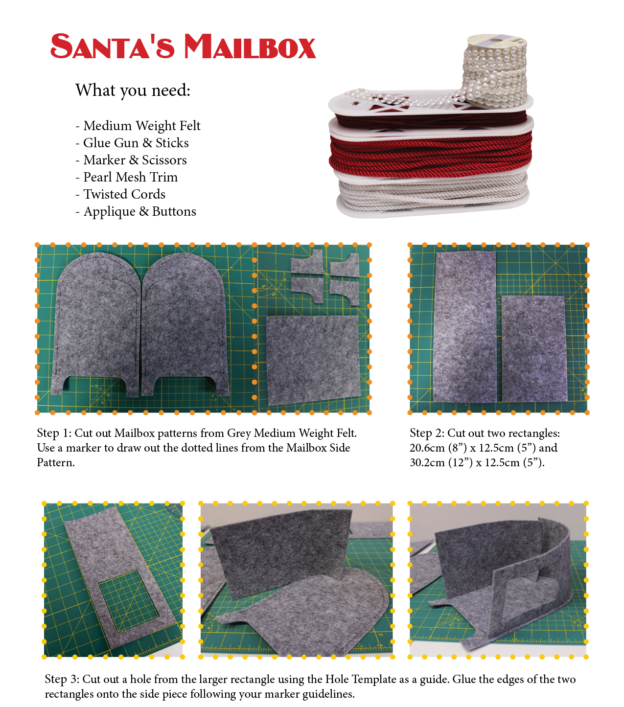 Steps to create your DIY Santa's Mailbox