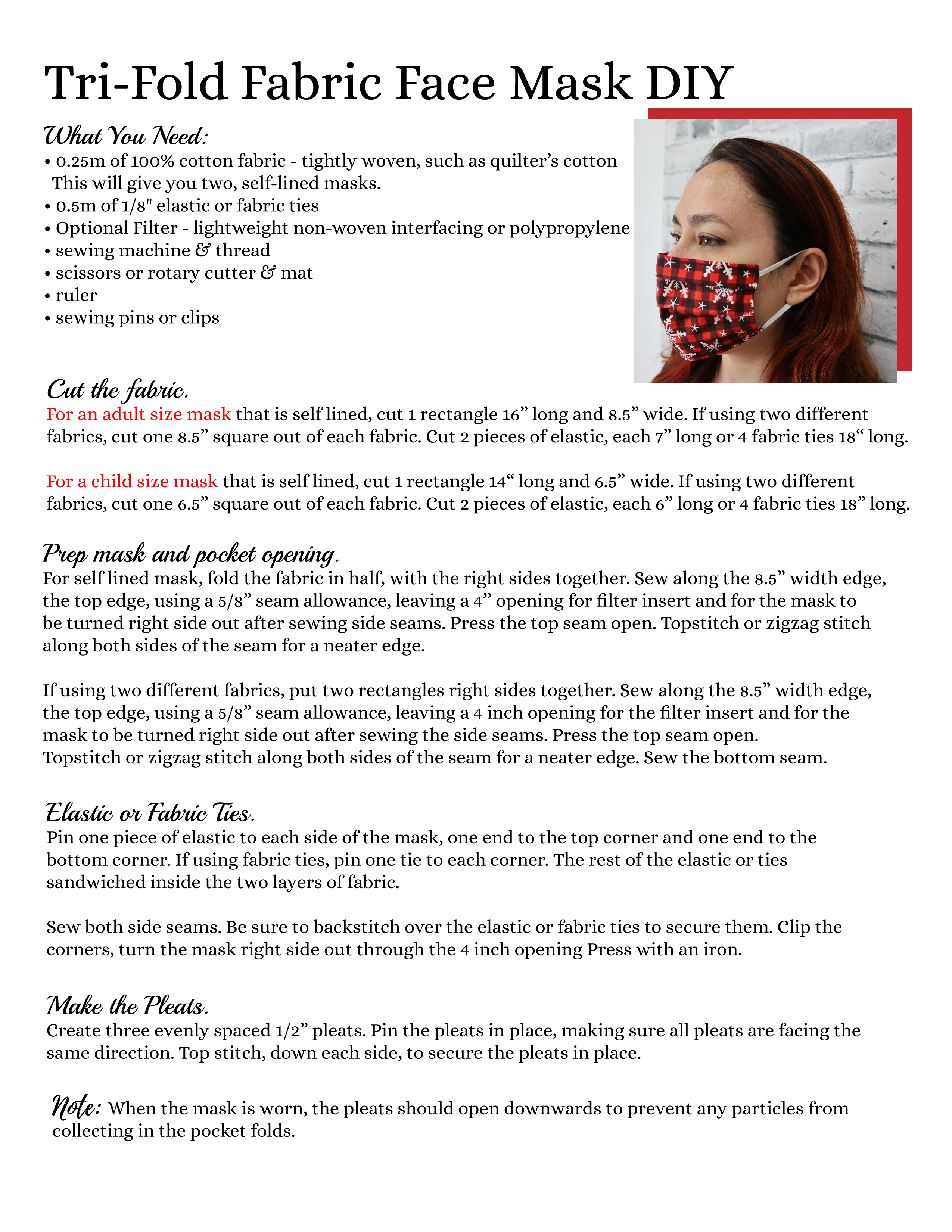 Steps to create your trifoldface mask