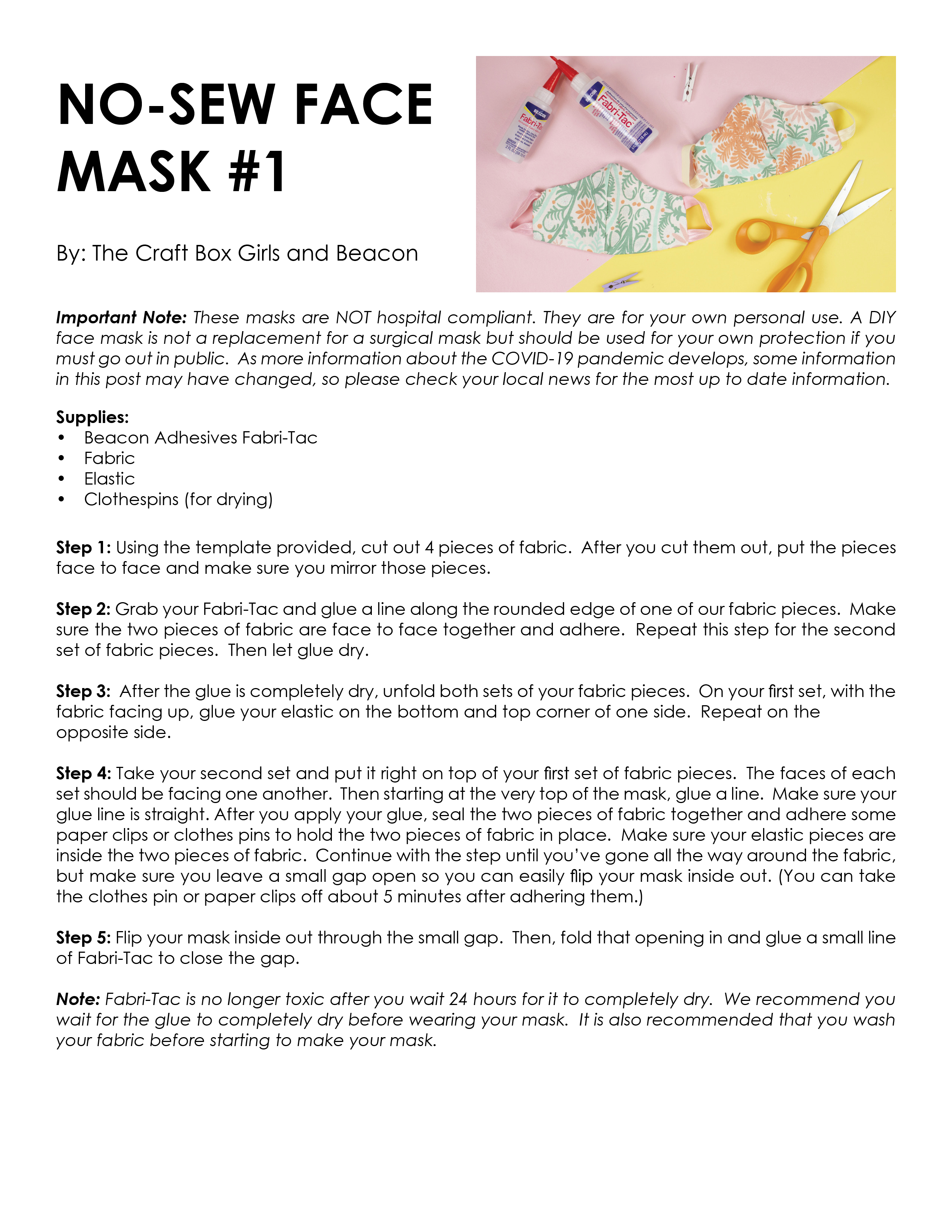 Steps to create your face mask
