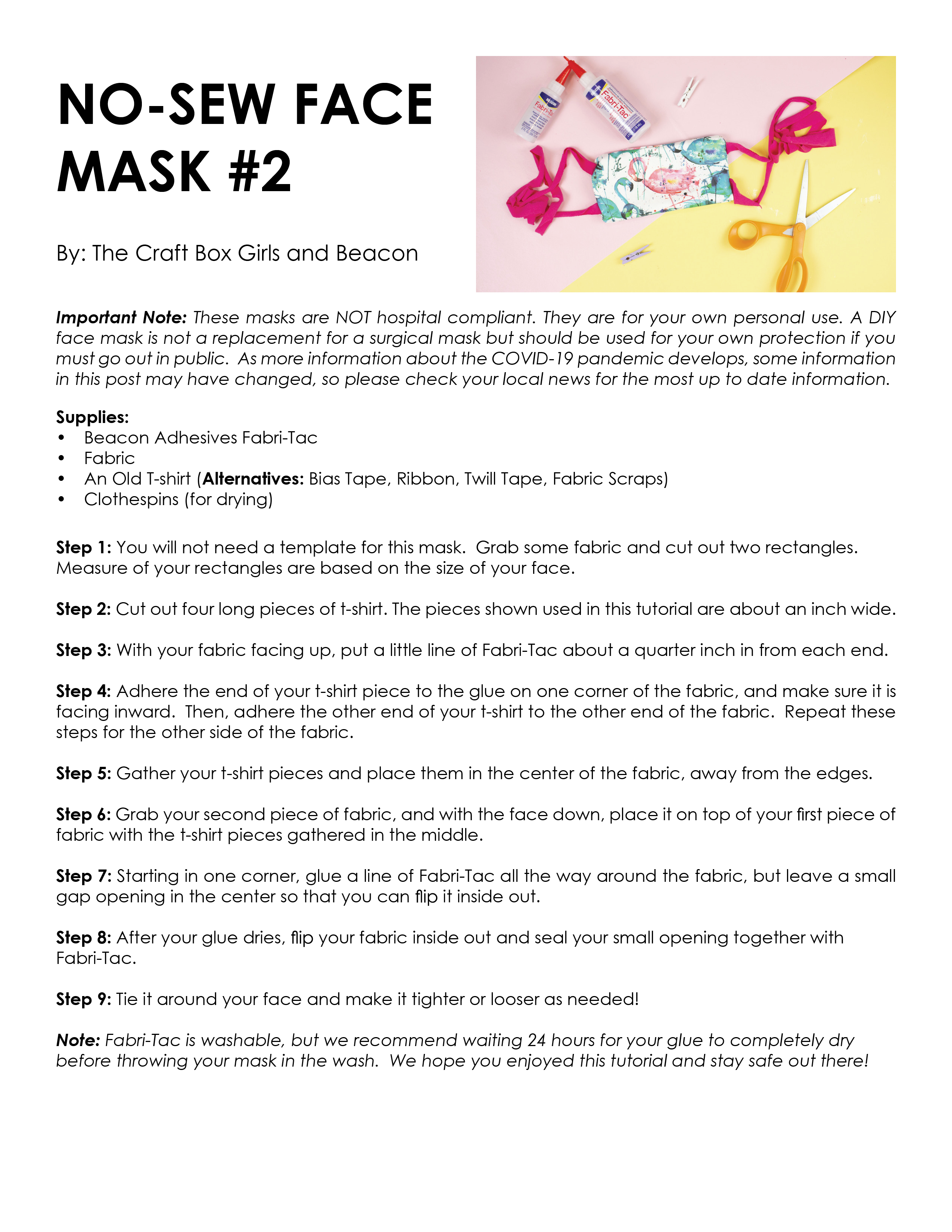 Steps to create your face mask