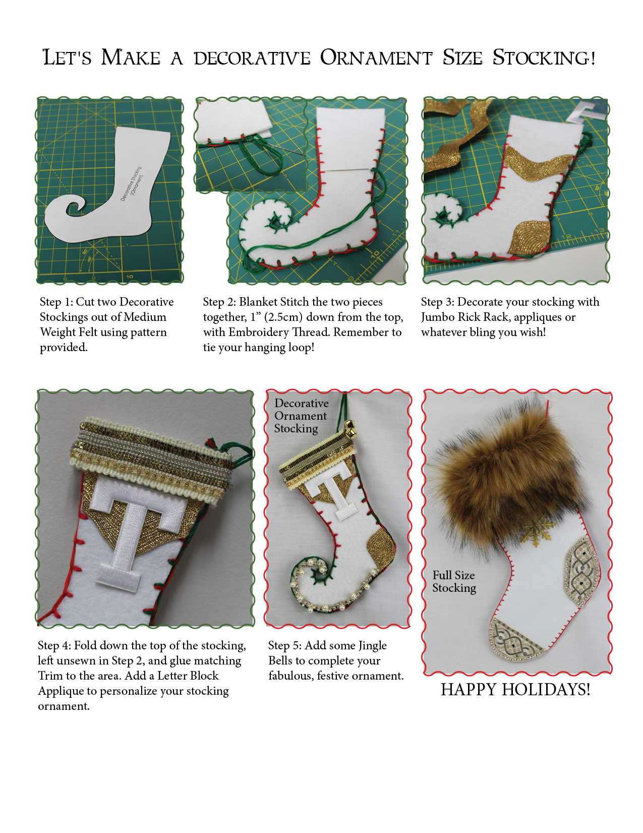 Six steps to decorating your Christmas bling stockings