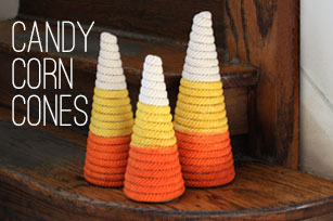 DIY Candy Corn Cones