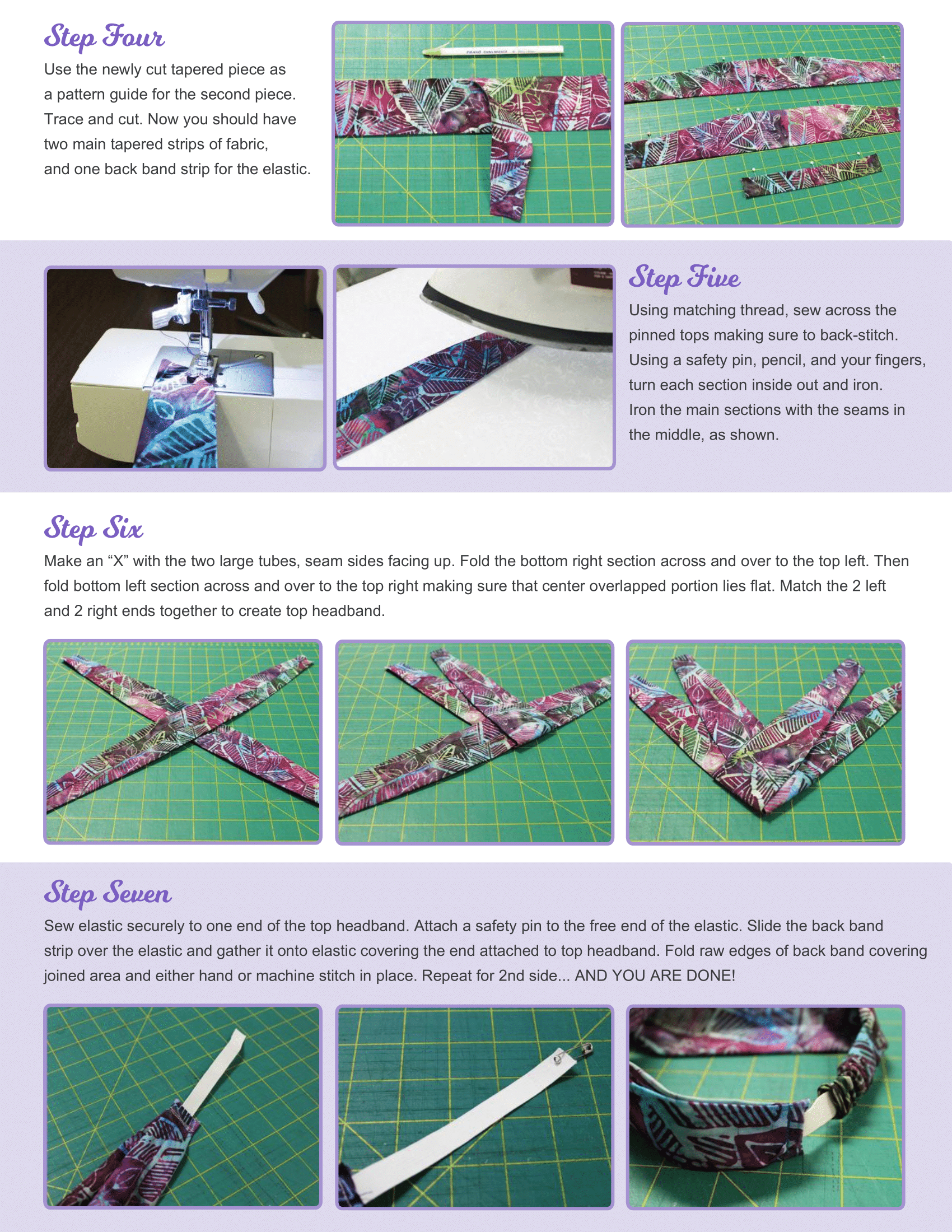 Continued steps to create yoru fashionable headband for your hair