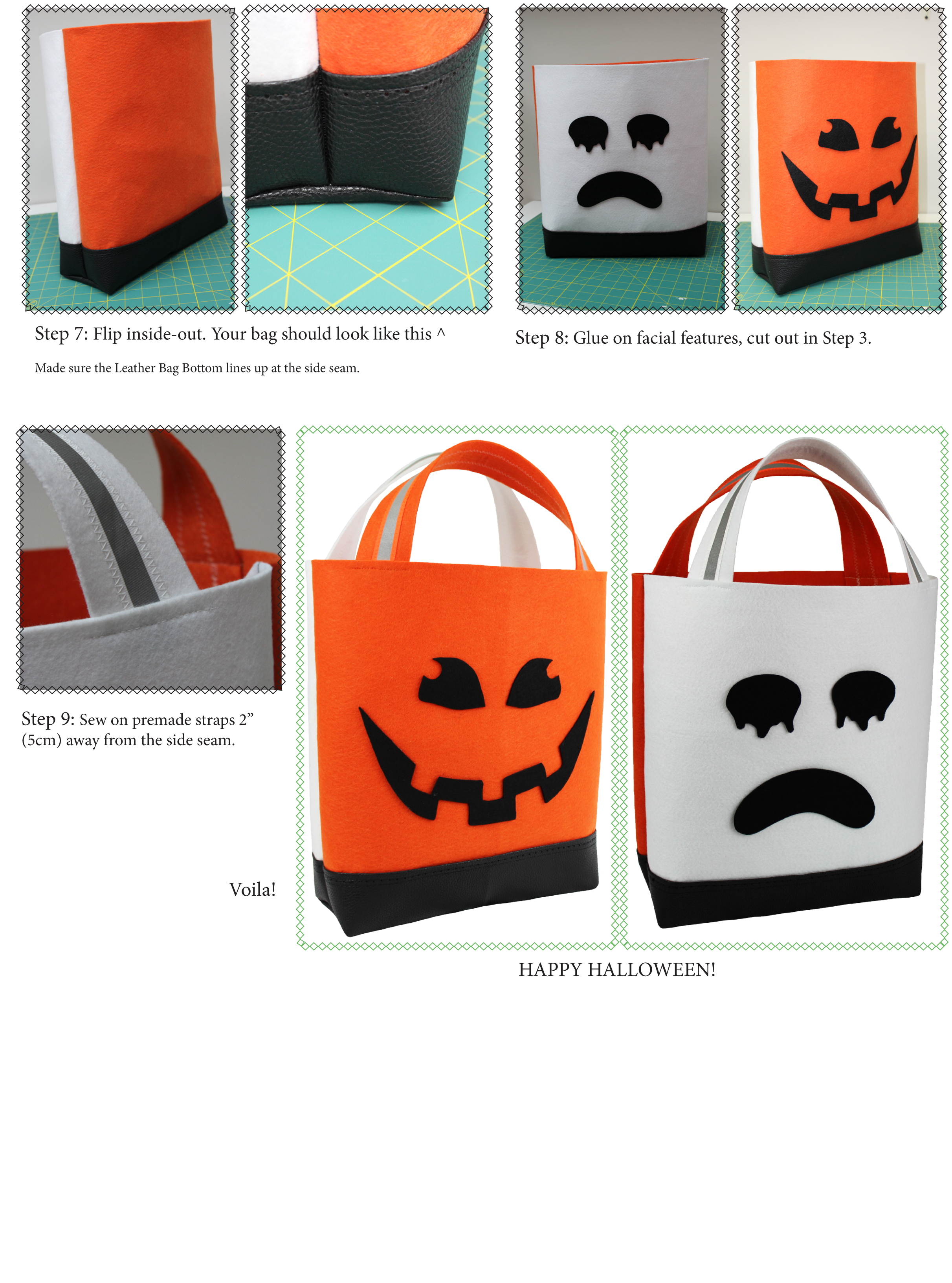 Steps to create your DIY Trick or Treat Bag