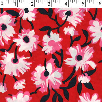  fashion fabric with flat flowers