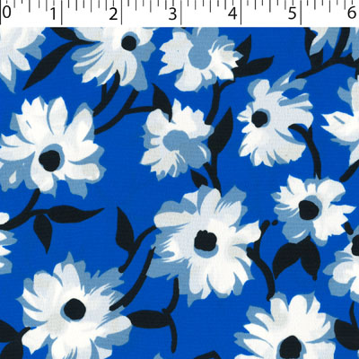fashion fabric with flat flowers