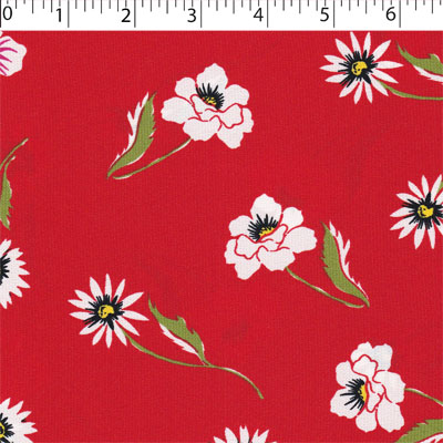  fashion fabric with spaced flowers
