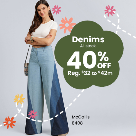 All Stock of Denims NOW 40% off our regular prices.
