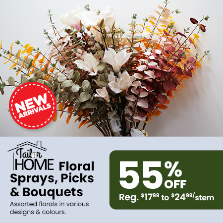 Floral Sprays, Picks & Bouquets NOW 55% off our regular prices.