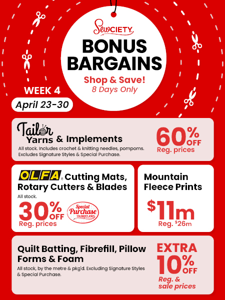 Shop & Save Bonus Bargains April 16-22. Special Deals for 7 days only!
