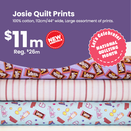 Josie Quilt Prints. Large assortment of prints. $11 per metre.