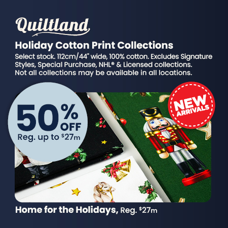 Holiday Cotton Prints Collections. Now 40% off our regular prices.