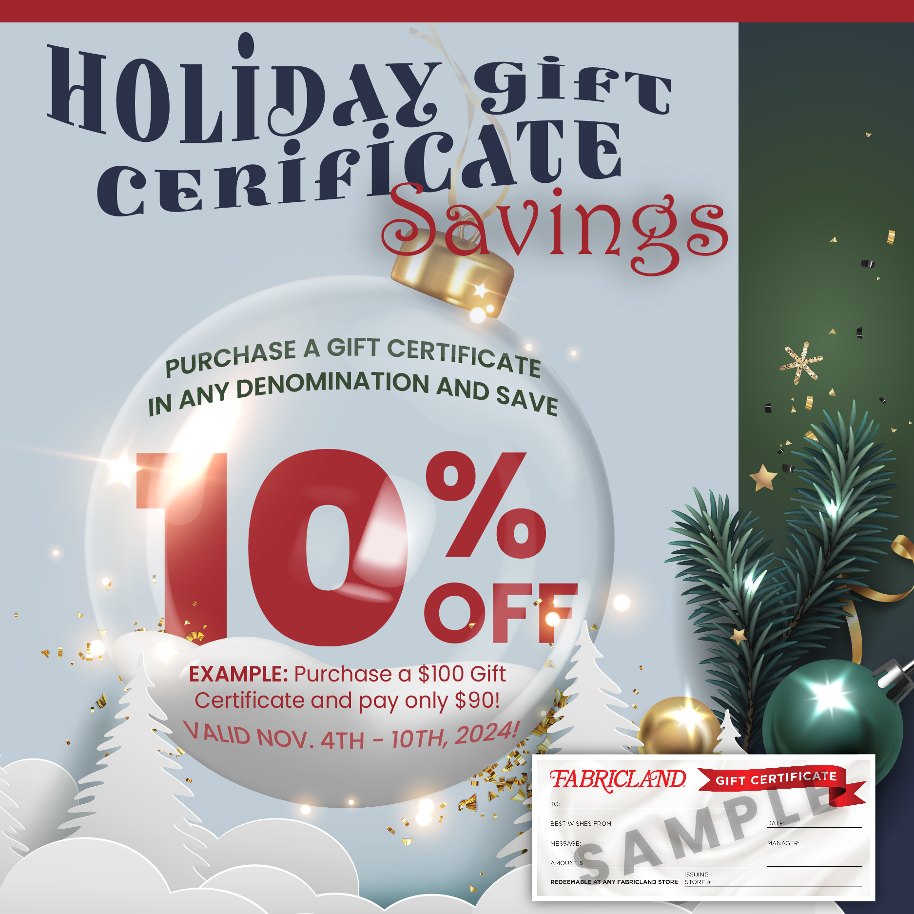 Click here for full details on this gift certificate promotion. Valid Nov 4-10, 2024 for BC, AB, SK, MB provinces.